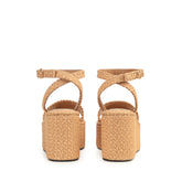 Surge Flatform Sandal - Straw | Sergio Rossi