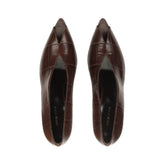 Beak Peep Toe Pump - Espresso | Sergio Rossi