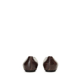 Beak Peep Toe Ballerina - Espresso | Sergio Rossi