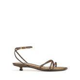 Braid Flat Sandal - Walnut | Sergio Rossi