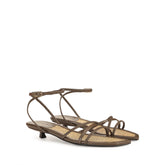 Braid Flat Sandal - Walnut | Sergio Rossi
