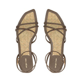 Braid Flat Sandal - Walnut | Sergio Rossi