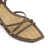 Braid Flat Sandal - Walnut | Sergio Rossi