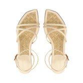 Braid Flat Sandal - Parchment | Sergio Rossi