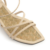 Braid Flat Sandal - Parchment | Sergio Rossi