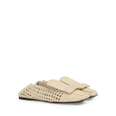 sr1 Braid Slipper - Parchment | Sergio Rossi