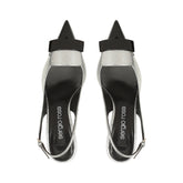 sr1 - Slingback Nero/Argento | Sergio Rossi