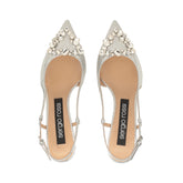 sr Godiva Precious - Chaussures à bride arrière Argento | Sergio Rossi