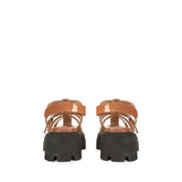 sr Twenty Buckle - Sandal Heel Macadamia | Sergio Rossi