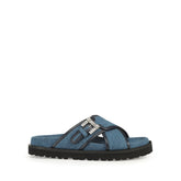 sr Twenty Buckle - Sandal Flat Indigo | Sergio Rossi
