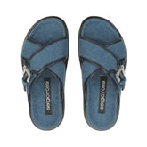 sr Twenty Buckle - Sandal Flat Indigo | Sergio Rossi