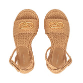Surge Flatform Sandal - Straw | Sergio Rossi
