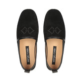 sr Sea Scale Embroidery - Mocassin Black | Sergio Rossi