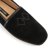 sr Sea Scale Embroidery - Mocassin Black | Sergio Rossi