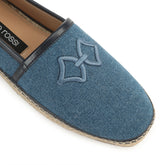 sr Sea Scale Embroidery - Mocassin Indigo | Sergio Rossi