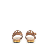 sr Agate - Sandal Flat Macadamia | Sergio Rossi