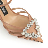 sr Godiva Precious - Sandal Heel Pecan | Sergio Rossi