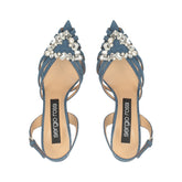 sr Godiva Precious - Sandal Heel Indigo | Sergio Rossi