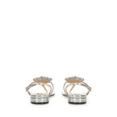 sr Godiva Precious - Sandal Flat Argento | Sergio Rossi