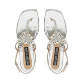 sr Godiva Precious - Sandal Flat Argento | Sergio Rossi