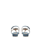 sr Godiva Precious - Sandal Flat Indigo | Sergio Rossi