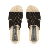 sr Micro Mermaid - Sandal Flat Black | Sergio Rossi