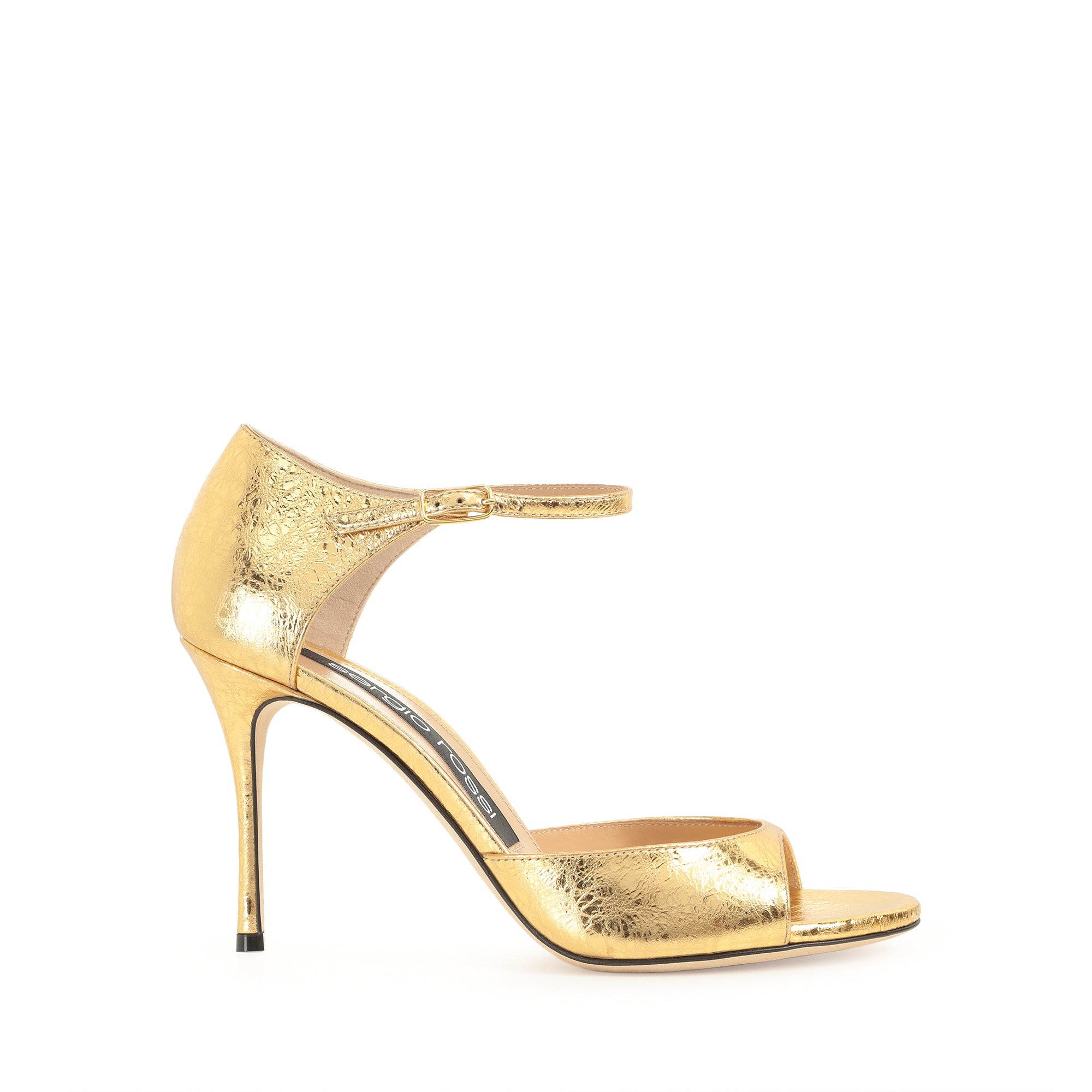 Leather Sandal Sergio Rossi Gold Sandals Sergio Rossi Gold Glitter