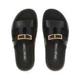 sr Nora - Sandal Flat Black | Sergio Rossi