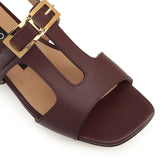 sr Nora - Sandal Flat Wine | Sergio Rossi