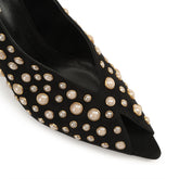 Beak Peep Toe Pump - Black | Sergio Rossi