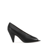 Beak Peep Toe Pump - Black | Sergio Rossi