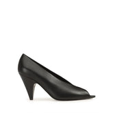 Beak Peep Toe Pump - Black | Sergio Rossi