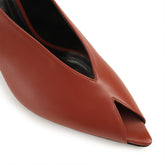 Beak Peep Toe Pump - Maple | Sergio Rossi