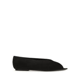 Beak Peep Toe Ballerina - Black | Sergio Rossi