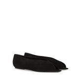 Beak Peep Toe Ballerina - Black | Sergio Rossi