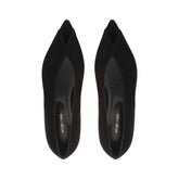 Beak Peep Toe Ballerina - Black | Sergio Rossi