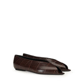 Beak Peep Toe Ballerina - Espresso | Sergio Rossi