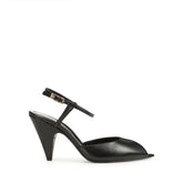 Beak Peep Toe Sandal - Black | Sergio Rossi
