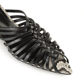 Wovenia Mule - Black | Sergio Rossi