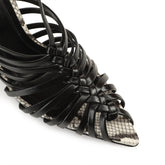 Wovenia Sandal - Black | Sergio Rossi