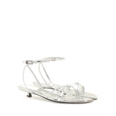Braid Flat Sandal - Silver | Sergio Rossi
