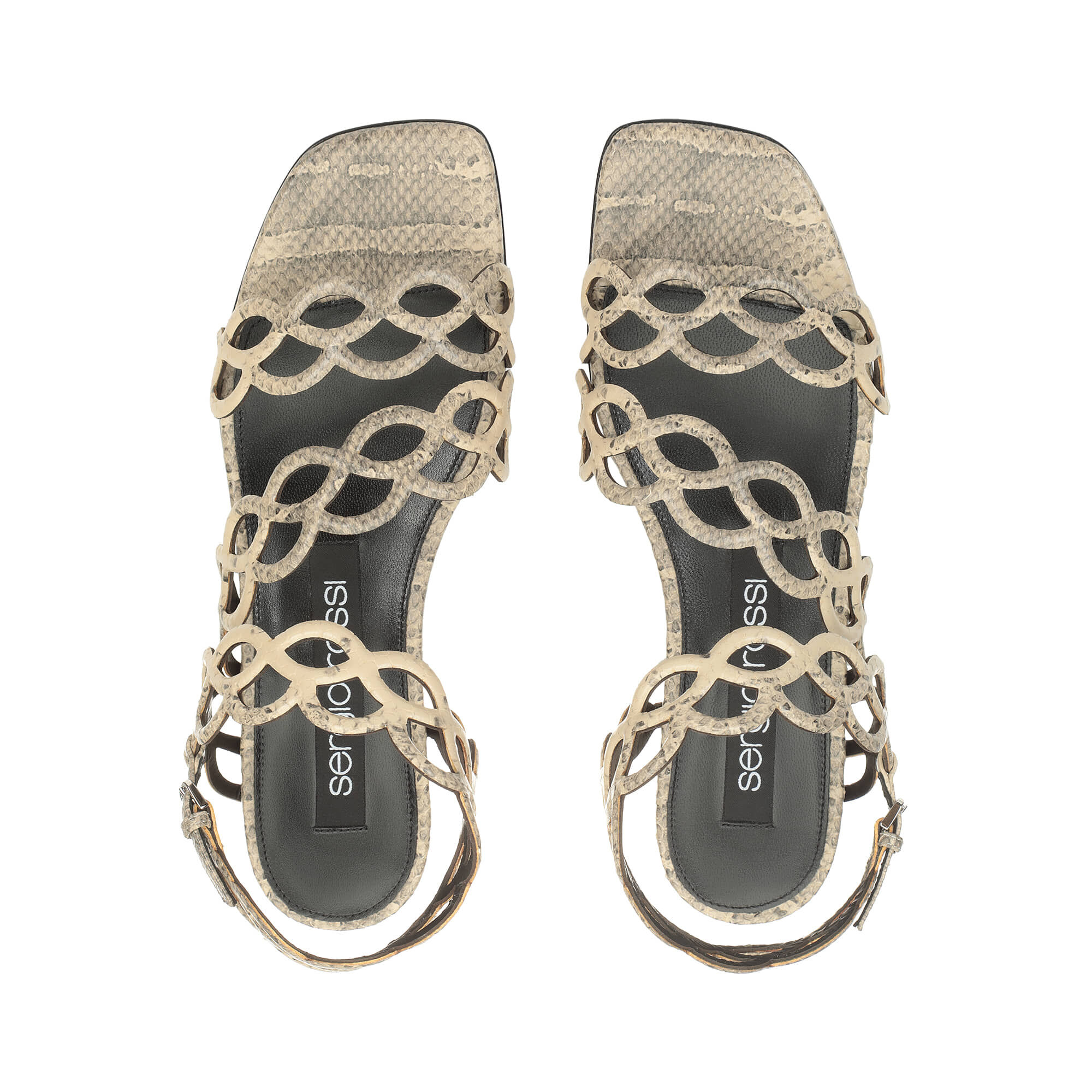 ☆秀逸☆上品☆セルジオロッシsr Mermaid-Flat sandals  Grey Sandals Grey High heel: 100mm, sr Mermaid - Sandals Argento