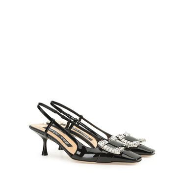 スリングバック ブラック ミッドヒール: 60mm, sr Twenty - Slingbacks Black 2