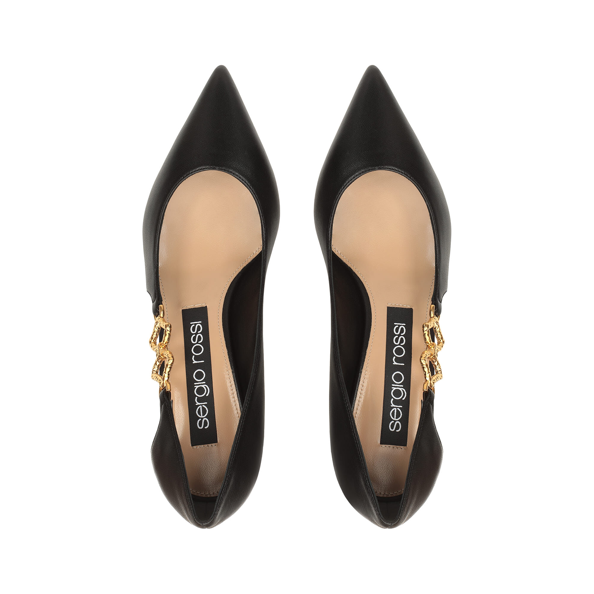 エレガント☆SS25新作【Sergio Rossi】sr Sea Scale-Pumps Black Pumps Black Mid heel: 50mm, sr Sea Scale - Pumps Black