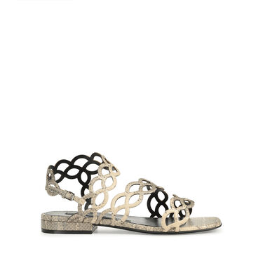 Sandalen Grau Niedriger Absätze: 15mm, sr Mermaid - Sandals Natur 1