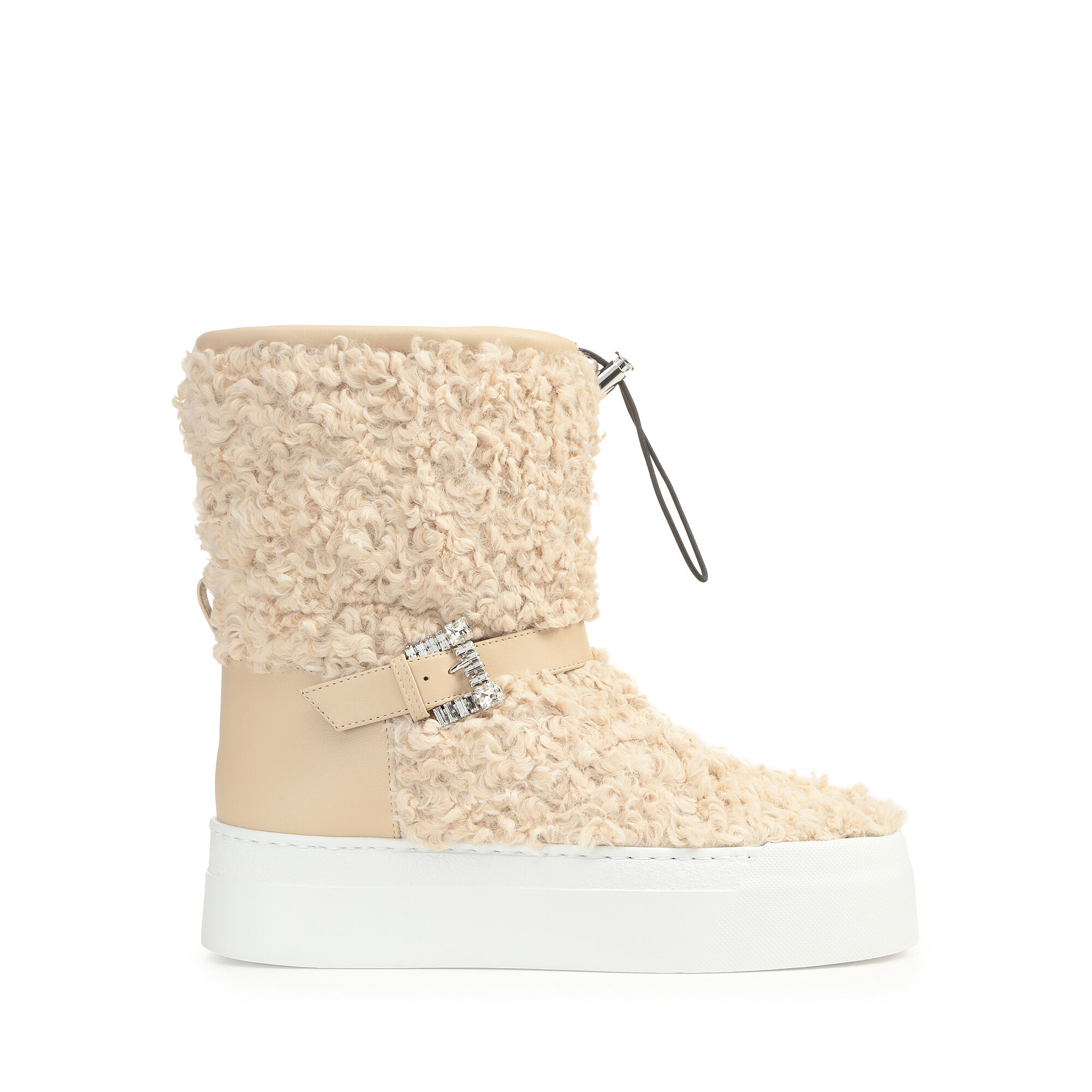 Booties White Flat: 5mm, sr Twenty Buckle - Booties Panna