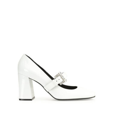 パンプス ホワイト ハイヒール: 80mm, sr Twenty Buckle - Pumps White 2