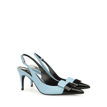 Slingbacks Blue Mid heel: 75mm, sr1 - Slingbacks Nero/Blue Paradise 2