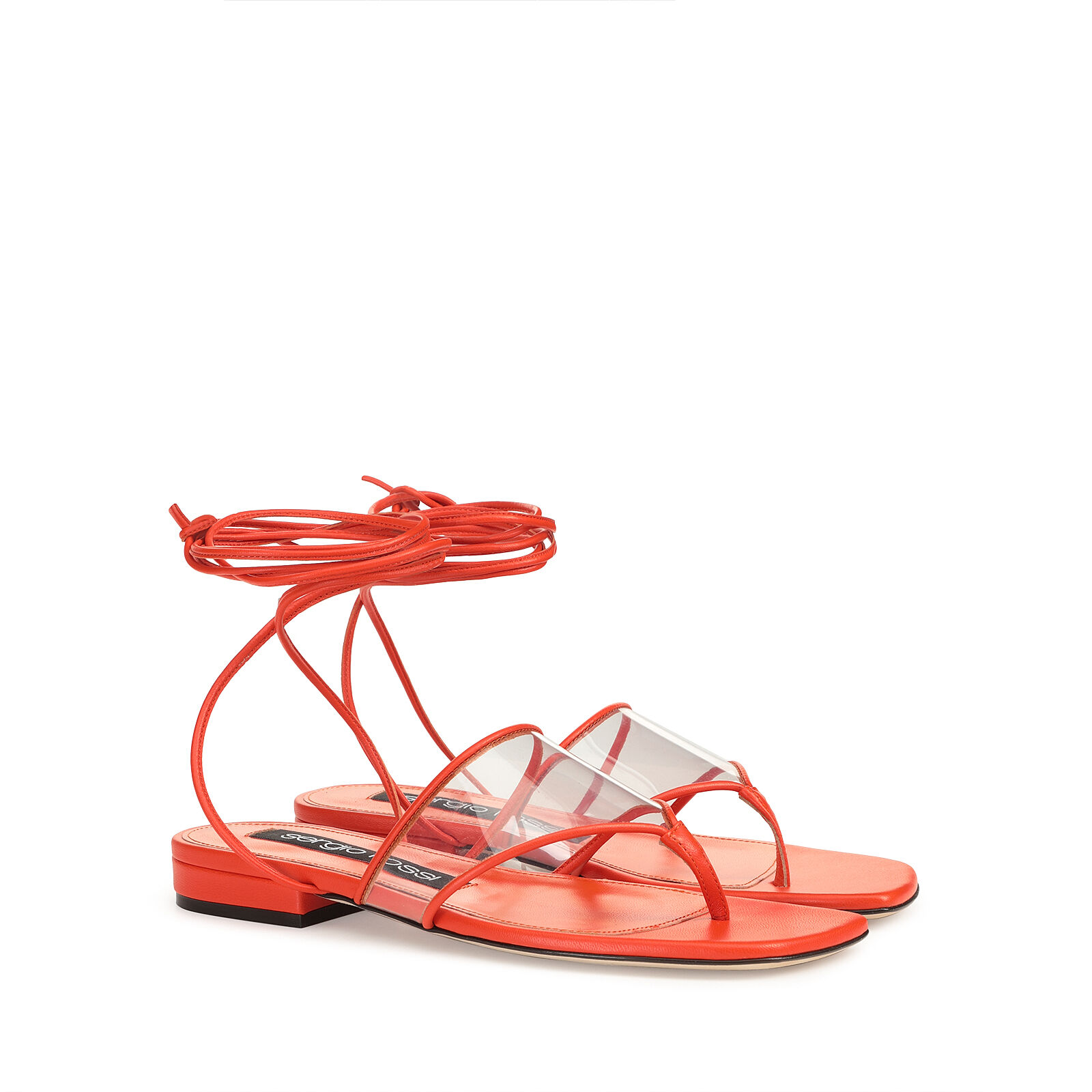 Sandals orange Low heel: 15mm, sr Lunettes | Sergio Rossi