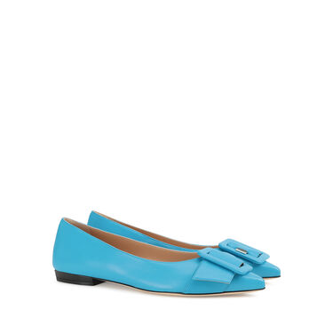 Ballerines Bleu Talon plat: 10mm, sr Milano Mia  - Ballerinas Maiolica 2